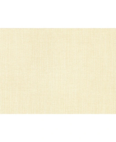 Advantage 21" X 396" Colicchio Light Linen Texture Wallpaper In Yellow
