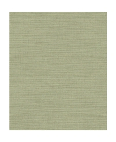 Advantage 21" X 396" Zora Light Linen Texture Wallpaper In Green