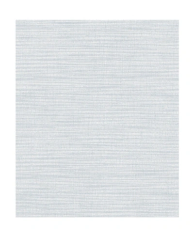 Advantage 21" X 396" Zora Light Linen Texture Wallpaper In Blue