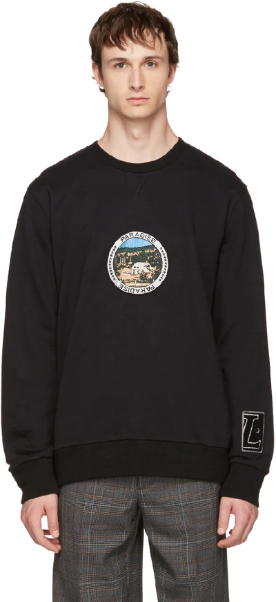 Lanvin Black 'paradise' Patch Sweatshirt