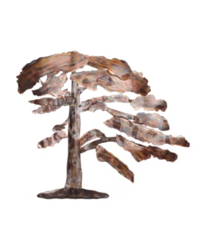 Peterson Artwares Greeting Pine Tree Wall Mountable Original Artwork, 35" X 38" In Multi