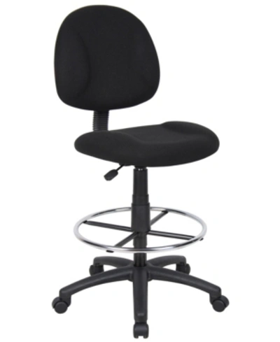 Boss Office Products Boss Drafting Stool W/footring In Black