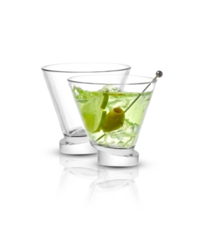 Joyjolt Aqua Vitae Off Base Octagon Martini Glasses, Set Of 2 In Clear