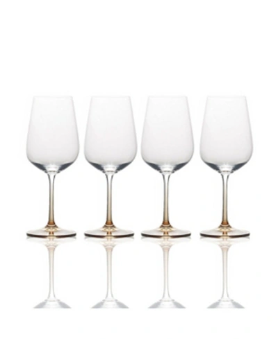 Mikasa Gianna Ombre Amber White Wine Glasses, Set Of 4 In Butterscotch