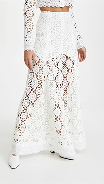 Macgraw Noble Skirt In Ivory In Ivory Lace