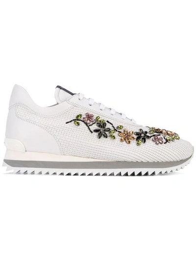 Le Silla Crystal Flower Trainers