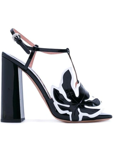 Rochas - Leaf Patch Heeled Sandals
