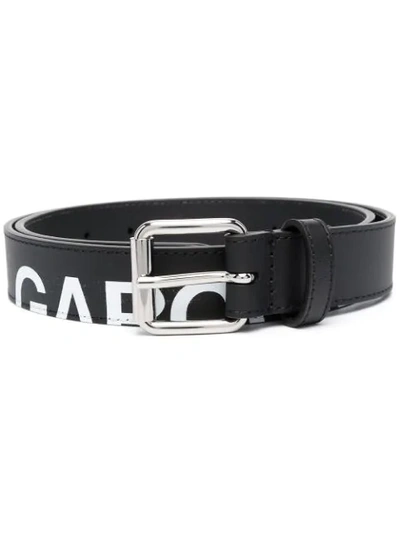 Comme Des Garçons Black Leather Logo Belt