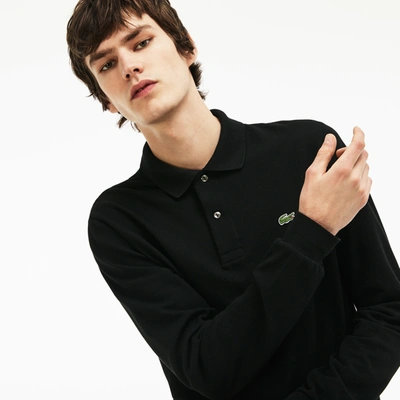 Lacoste Long-sleeve  Classic Fit L.12.12 Polo Shirt - Xxl - 7 In Black