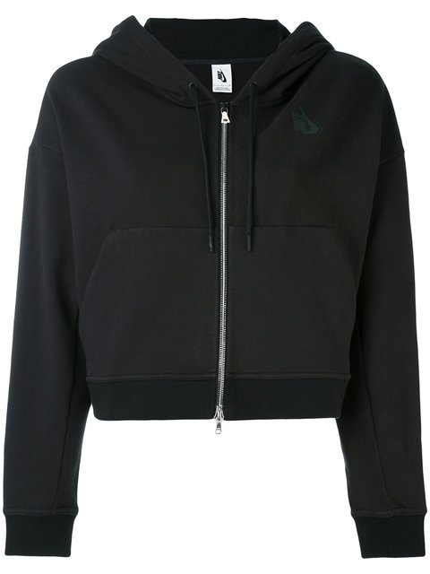 Nike Cropped Zip Hoodie In Black | ModeSens