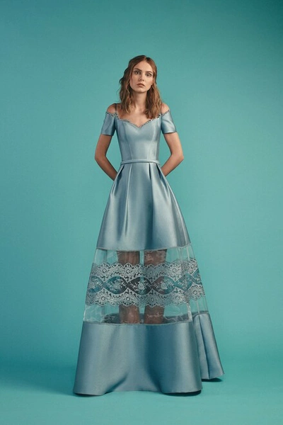 Beside Couture By Gemy Short Sleeve A-line Gown