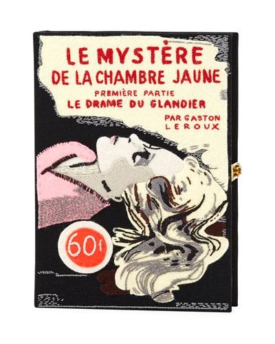 Olympia Le-tan Le Myst&#232;re De La Chambre Jaune Book Clutch Bag, Black