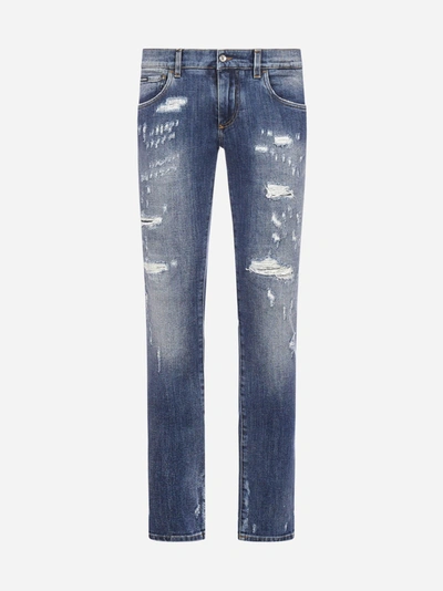 Dolce & Gabbana Back Logo-plaque Skinny Jeans