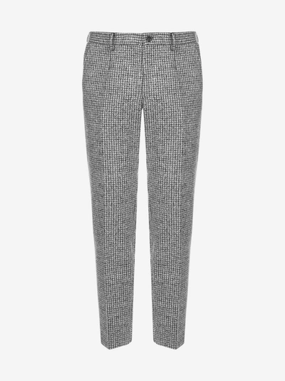 Dolce & Gabbana Check-motif Wool Cropped Trousers