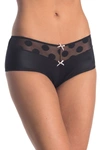 Maidenform Polka Dot Mesh Hipster Panty In Black With Black