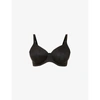 Panache Elan Underwired Stretch-satin T-shirt Bra In Black