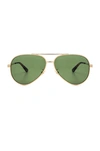 Saint Laurent Women's 447668y99107006 Gold Metal Sunglasses