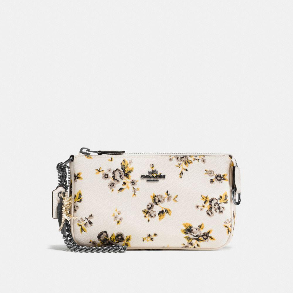 Coach Nolita Wristlet 19 With Prairie Print And Rebel Charm In Dark