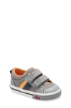 See Kai Run Kids' Russell Sneaker In Gray/ Orange