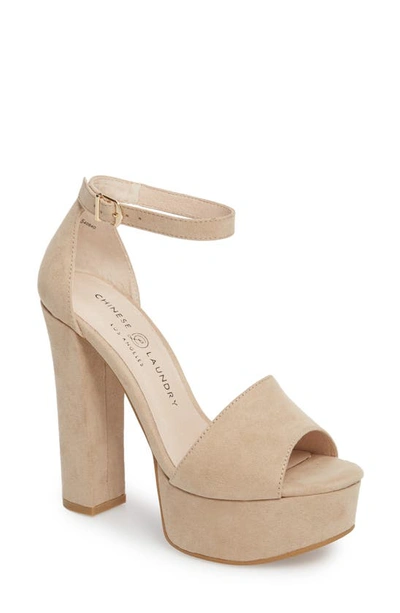 Chinese Laundry Avenue2 Platform Sandal In Beige