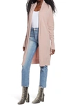 Leith Cozy Long Cardigan In Pink Adobe