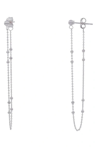 Bony Levy 14k Gold Chain Loop Earrings In White Gold