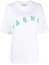 Marni Oversized Logo-print T-shirt In White