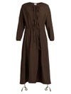 Vetements Wrap-skirt Satin-jersey Midi Dress In Brown