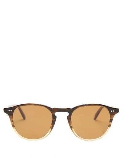 Garrett Leight Hampton 46 Round-frame Acetate Sunglasses In Brown