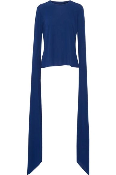 Norma Kamali Stretch-jersey Top In Navy