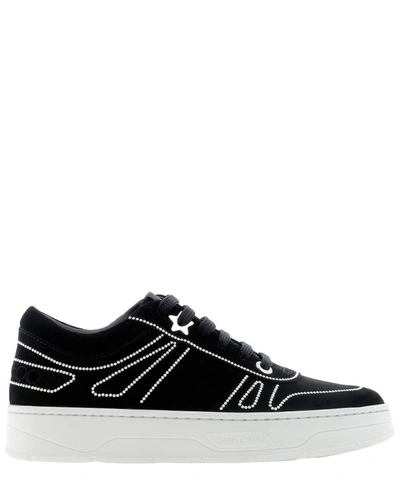 Jimmy Choo Hawaii Stud Low-top Skater Sneakers In White