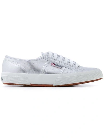 Superga Classic Lace-up Trainers In Silver