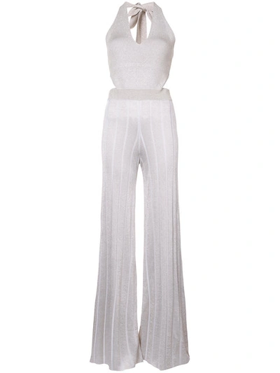 Cushnie Et Ochs Halter Top Wide Leg Jumpsuit