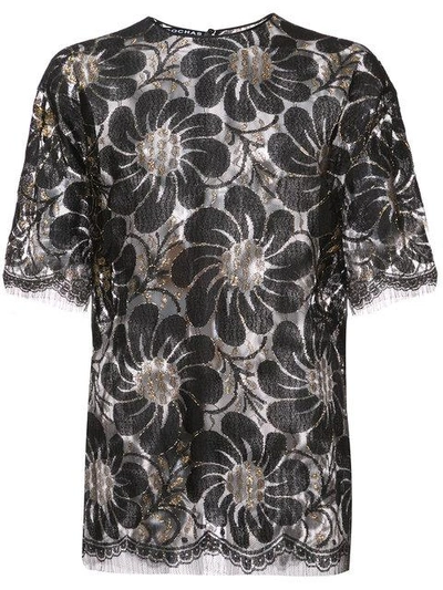 Rochas Sheer Embroidered Blouse