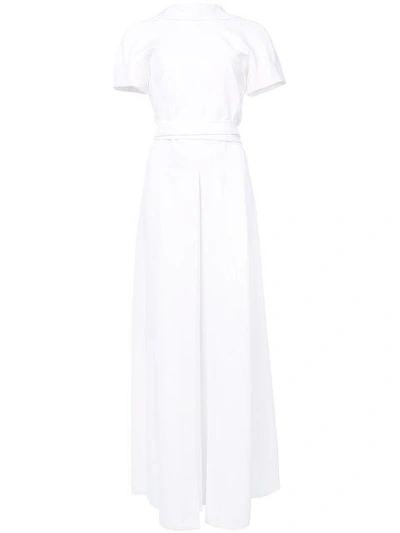 Rosetta Getty Open-back Crepe Blouse In White