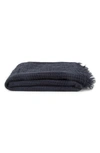 Hawkins New York Simple Linen Throw Blanket In Navy