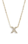 Nadri Initial Pendant Necklace In X Gold