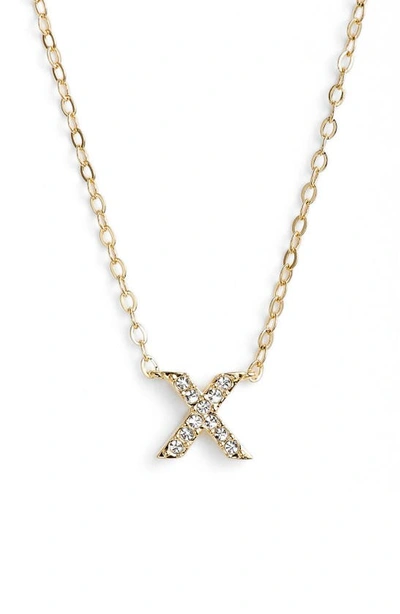 Nadri Initial Pendant Necklace In X Gold