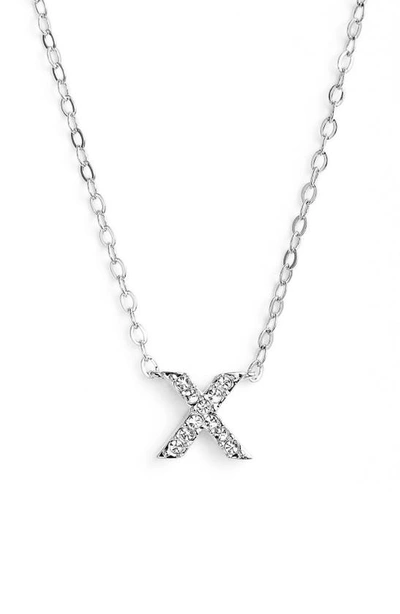Nadri Initial Pendant Necklace In X Silver