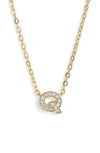 Nadri Initial Pendant Necklace In Q Gold