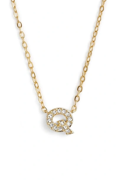 Nadri Initial Pendant Necklace In Q Gold
