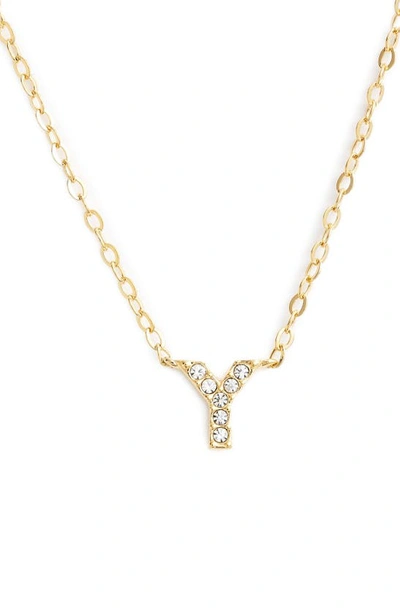 Nadri Initial Pendant Necklace In Y Gold