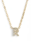 Nadri Initial Pendant Necklace In R Gold