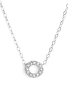 Nadri Initial Pendant Necklace In O Silver