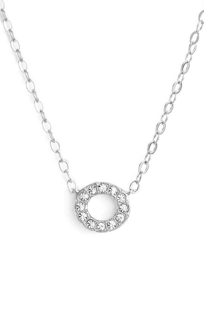 Nadri Initial Pendant Necklace In O Silver