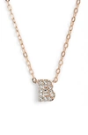Nadri Initial Pendant Necklace In B Rose Gold