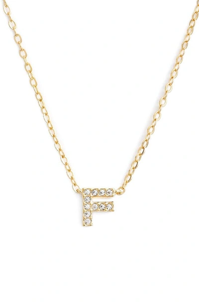 Nadri Initial Pendant Necklace In F Gold