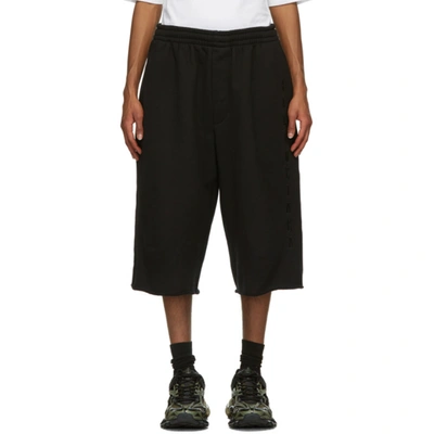 Balenciaga Black Oversize Bermuda Shorts In 1069 Black/