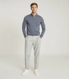 Reiss Blackhall Long Sleeve Merino Funnel Neck Half Zip Sweater In Airforce Blue