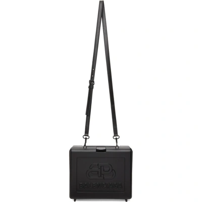 Balenciaga Black Bb Lunch Box Bag In 1000 Black